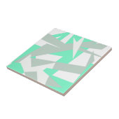 Carreau Art Abstrait Turquoise Gris Blanc Pastel (Côté)