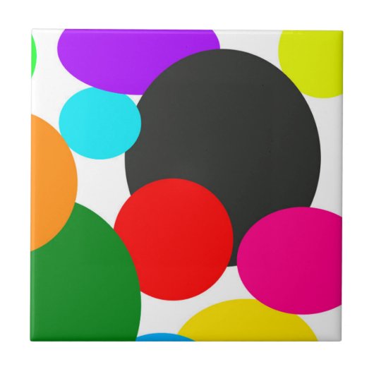 Carreau Art Abstrait Turquoise Vert Bleu Blanc (Devant)