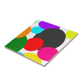 Carreau Art Abstrait Turquoise Vert Bleu Blanc (Côté)