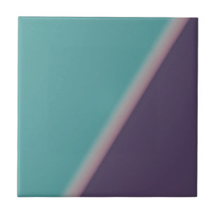Carreau Art Abstrait Turquoise violet