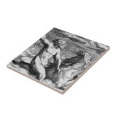 Carreau Art antique poseidon imaginaire (Côté)
