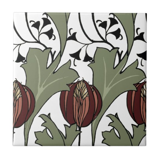 Carreau Art & Artisanat Style Petworth Floral Pattern (Devant)