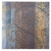 Carreau Art bleu brun gris loft style industriel (Devant)