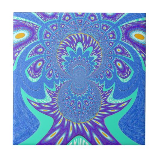 Carreau Art bleu moderne (Devant)