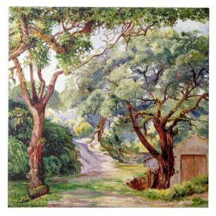 Carreau Art botanique : Cork Trees à Cintra près de Lisbon