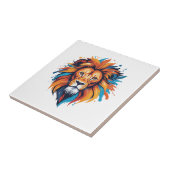 Carreau Art coloré Lion Head Wall (Côté)