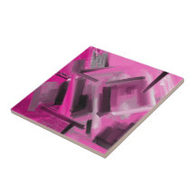Art contemporain fin rose noir