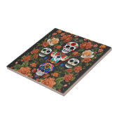 Carreau Art crâne de sucre - Dia de los Muertos (Côté)
