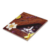 Carreau Art Creationarts de jonquilles de chat de smoking (Côté)