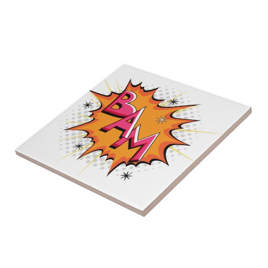 Carreau Art de bruit bam comique ! (Côté)
