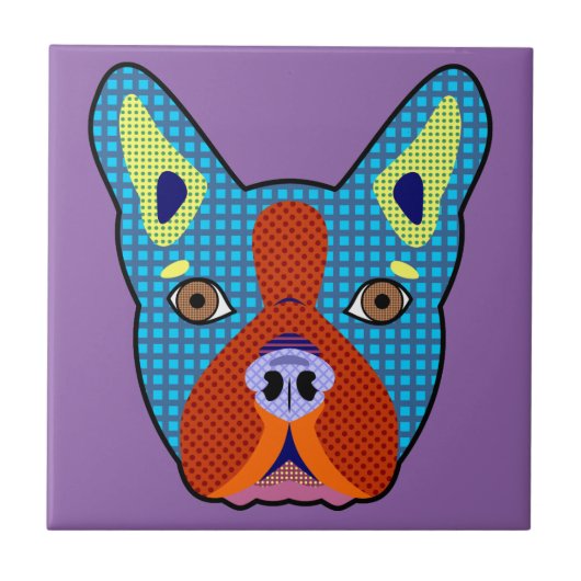 Carreau Art de bruit de Boston Terrier (Devant)