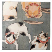 Carreau Art de chat japonais vintage (Devant)