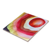 Carreau Art de coucher de soleil à l'aquarelle soleil (Côté)