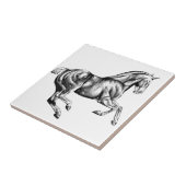 Carreau Art de croquis de dessin de cheval fait main (Côté)