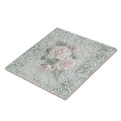 Carreau Art de dentelle florale vintage (Côté)