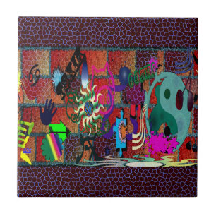 Carreau art de graffiti de couleur d'U-sélection sur le