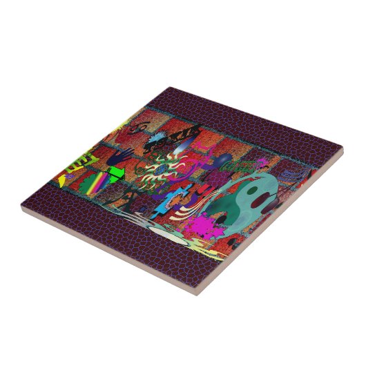 Carreau art de graffiti de couleur d'U-sélection sur le (Côté)