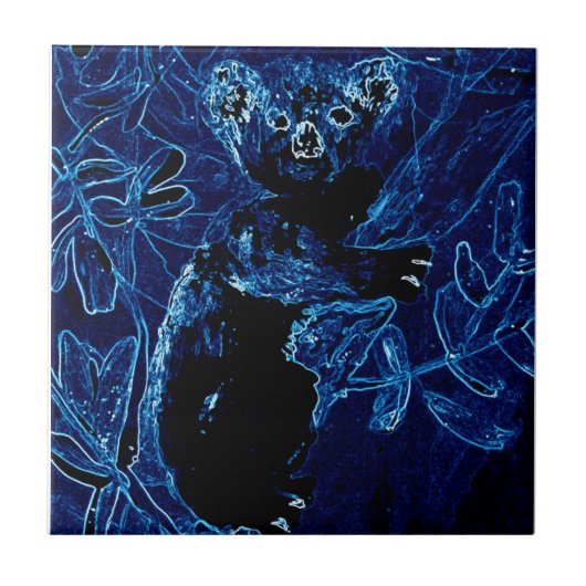 Carreau Art de la faune Koala Bear Blue (Devant)