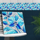 Carreau Art de la mosaïque de l'orchidée bleue