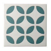 Carreau Art de la mosaïque ethnique bleu foncé blanc blanc (Devant)