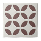 Carreau Art De La Mosaïque Ethnique Brown Noire Hors Blanc (Devant)