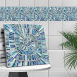 Carreau Art de la mosaïque spirale - Aquamarine<br><div class="desc">Art de la mosaïque spirale - Aquamarine</div>