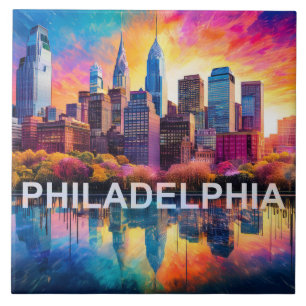 Carreau Art de la skyline de Philadelphie