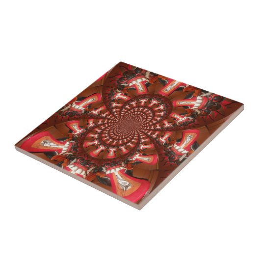 Carreau Art de langue kaléidoscope Impression/graphique (Côté)