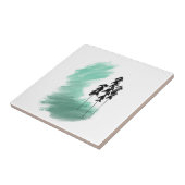 Carreau art de l'arbre vert scandinave simple moderne ment (Côté)