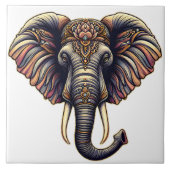 Carreau Art de l'éléphant de l'aube fleuri (Devant)
