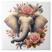 Carreau Art de l'éléphant de l'aube fleuri (Devant)