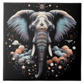 Carreau Art de l'éléphant de l'aube fleuri (Devant)