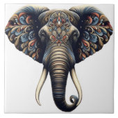 Carreau Art de l'éléphant de l'aube fleuri (Devant)