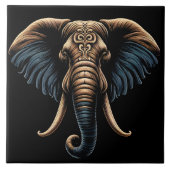 Carreau Art de l'éléphant de l'aube fleuri (Devant)