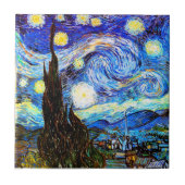 Carreau Art de nuit Van Gogh Starry (Devant)
