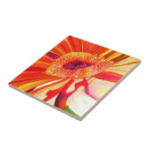 Carreau Art de peinture à l'aquarelle de fleurs de Gerbera (Côté)