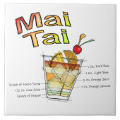 CARREAU ART DE RECETTE DE COCKTAIL DE L'AMI TAI (Devant)
