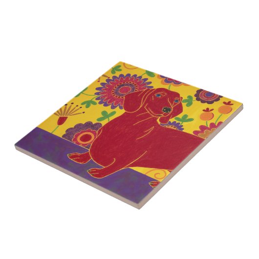 Carreau Art de teckel (Côté)