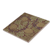 Carreau Art de vigne rouge vert William Morris (Côté)