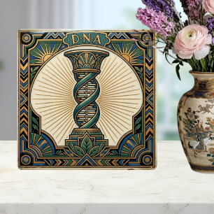 Carreau Art Deco ADN biologie médical vintage 