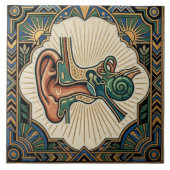 Carreau Art Deco Anatomical Ear Laryngology  (Devant)