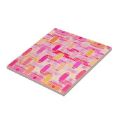 Carreau Art Déco chic industriel - rose, pêche, or (Côté)