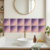 Carreau Art Deco Diamond Pattern Purple Peach Ombre 
