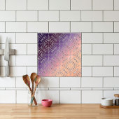 Carreau Art Deco Diamond Pattern Purple Peach Ombre 