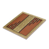 Carreau Art Déco En Or Et Tan (Côté)