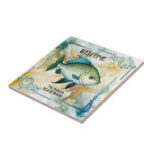 Carreau Art Déco Fish Ocean Beach House Carrelage céramiqu (Côté)