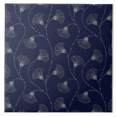 Carreau Art Deco Floral Fan Pattern  (Devant)