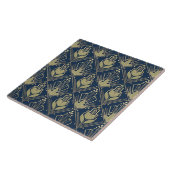Carreau Art Deco Geometric Pat#6 olive navy ID1196 (Côté)