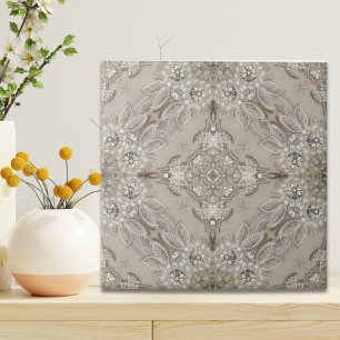 Carreau Art Déco Glamour Vintage Mode Gris Beige