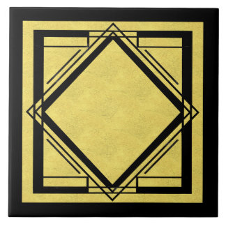 Carreau Art Déco Gold et Black Design 2
